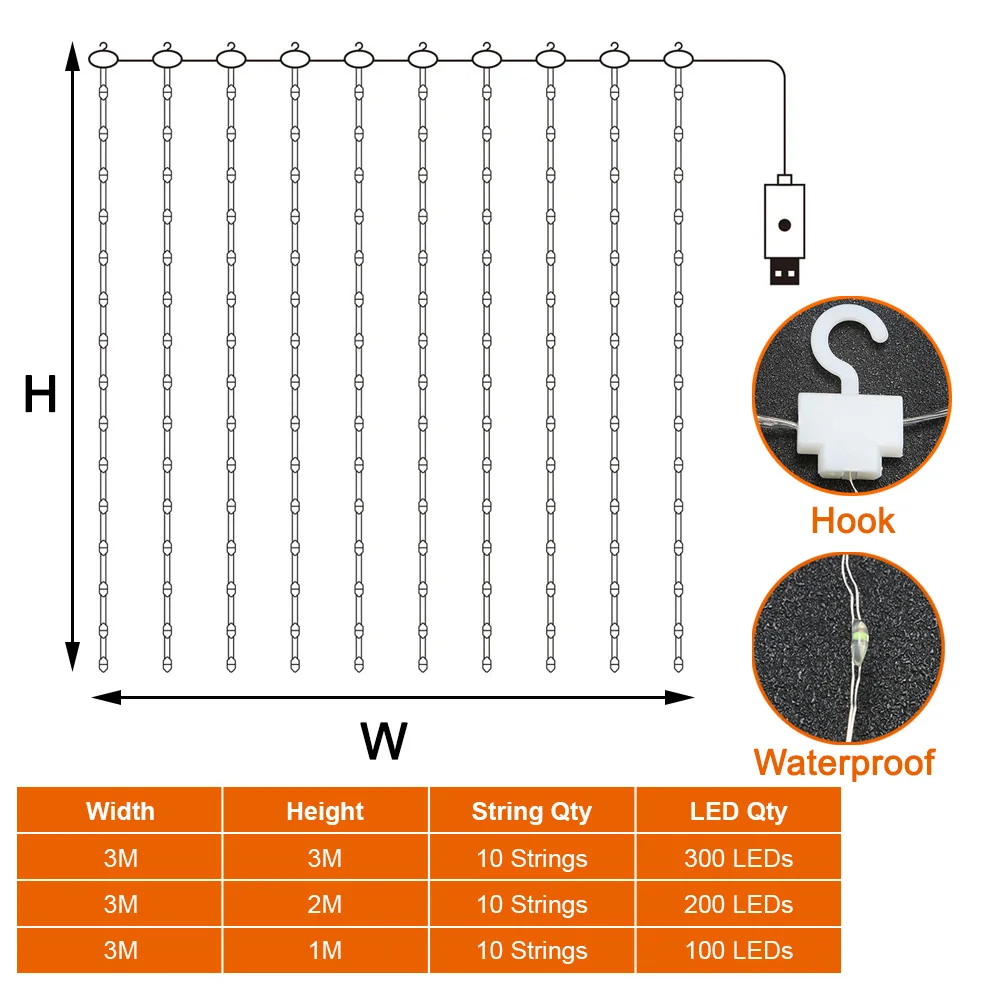 Светодиодный ственская светодиодная гирлянда с дистанционным управлением