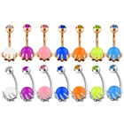 Пирсинг пупка для женщин, кольцо для пупка, из стали, Опалит, в форме когтя, ювелирные изделия для женщин