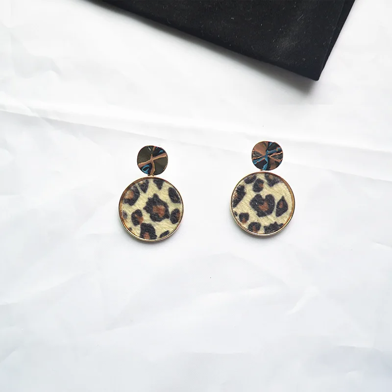 

Earrings For Women Fashion Leopard Print Earring Geometric Circle Square Long Drop Earrings WomenChristmas Gifts Jewelry earring