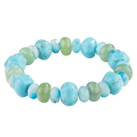 natural green aventurine stretch braceletfor women howlite chrysocolladyed agate pastel jade fashion handmade jewelry gift