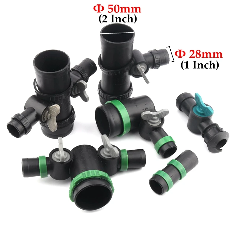 " Φ28mm 2" Φ50mm тонкий мягкий спрей лента соединитель клапан микро орошения водопровод капельного шланга соединения фитинги для труб