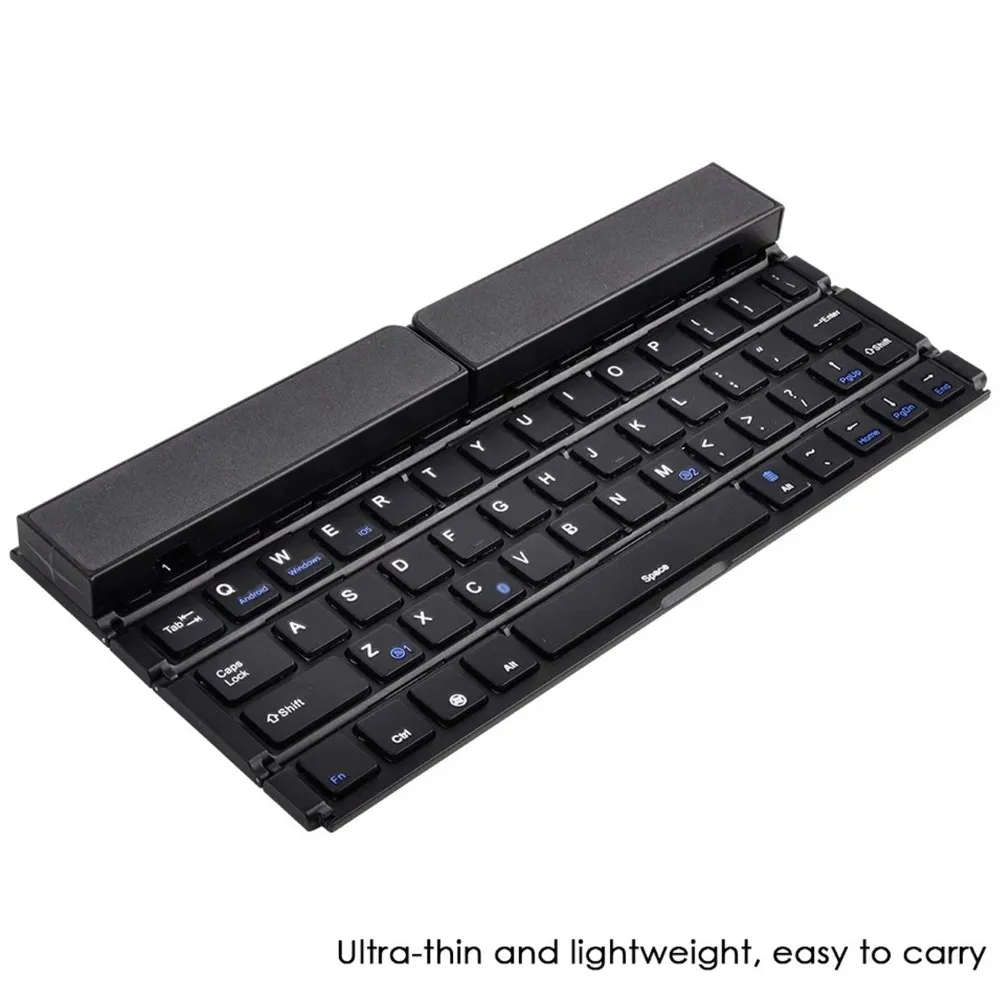 

Mini Wireless Folding Keyboard Dual Channel Portable Foldable Bluetooth Keyboard for IOS Android Windows Phone Tablet