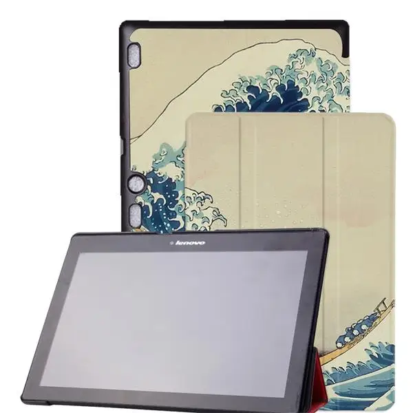 Крышка чехол для lenovo Tab 2 A10-70F A10-70L A10-30 X30F 10,1& TAB 3 10 рабочих дней(TB3-X70F) Искусственная кожа чехол+ Защитная пленка на экран+ стилус - Цвет: LV TAB2 A10 SY HL