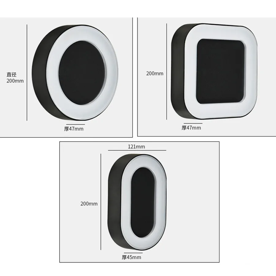 

12W Aluminum Waterproof LED Wall Lamp Outdoor Garden Patio Corridor Porch Light Villa Front Door Step Stair Wall Light