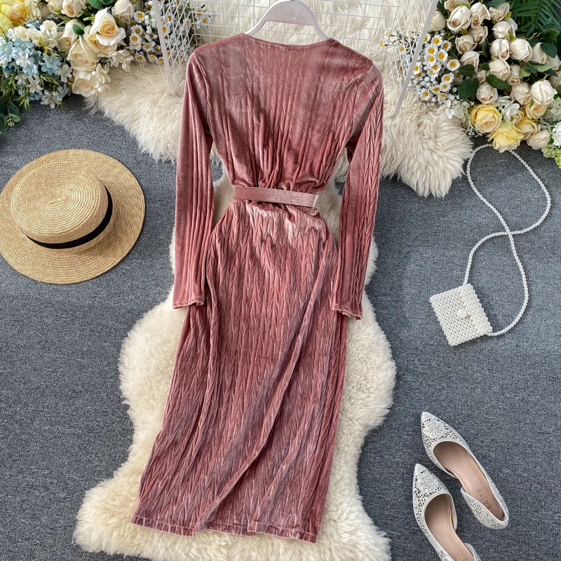 2020 Новая модная женская одежда зимнее платье |