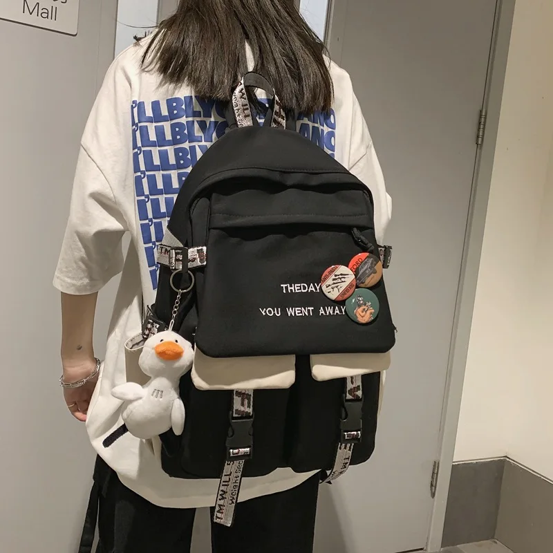 

Schoolbag male Korean high school students trend backpack female high school students backpack ins cool