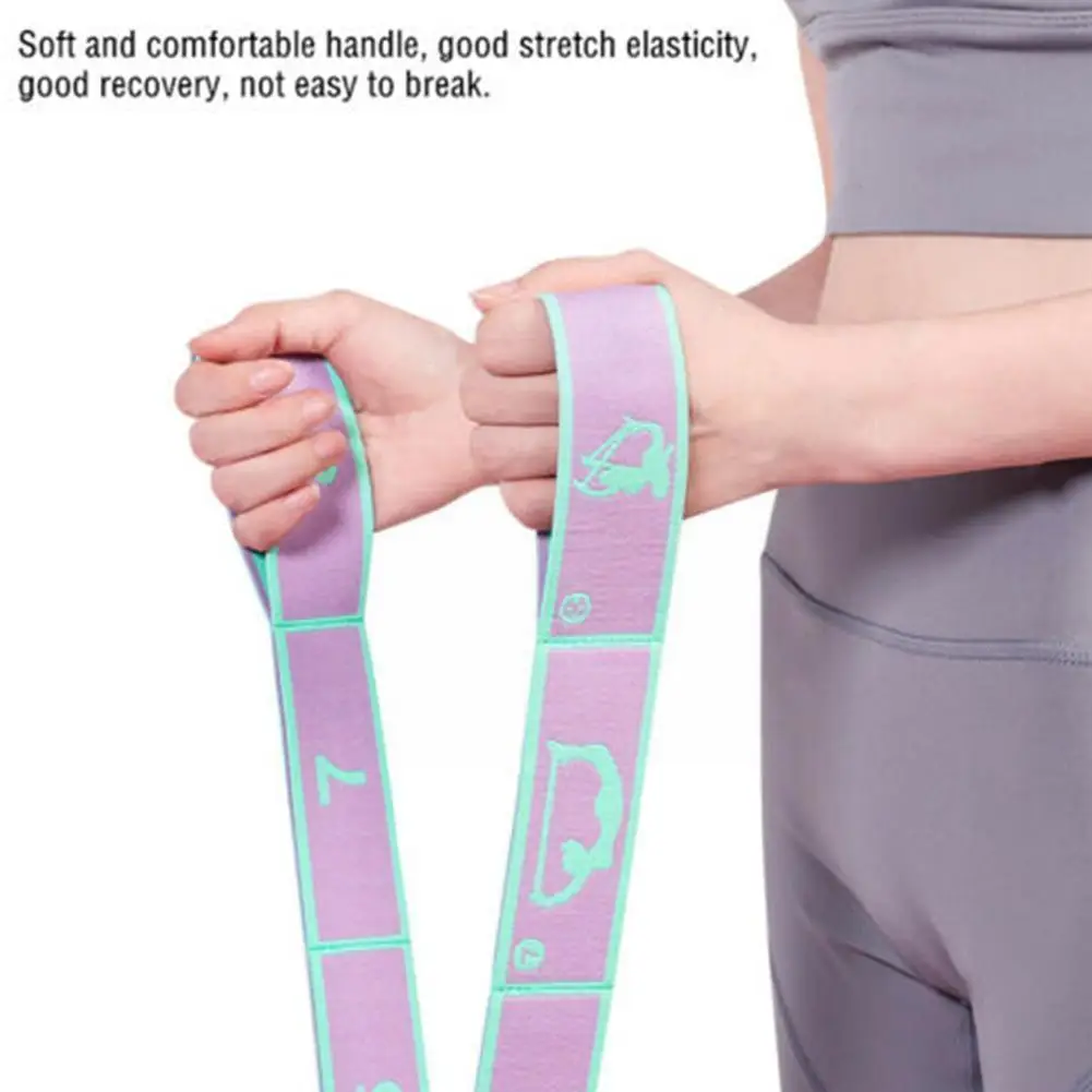 

2021 New Multi-segment Asana Dance Yoga Auxiliary Stretching Band Elastic Yoga Band Resistance Band For Beginners Yoga Supp G1W0