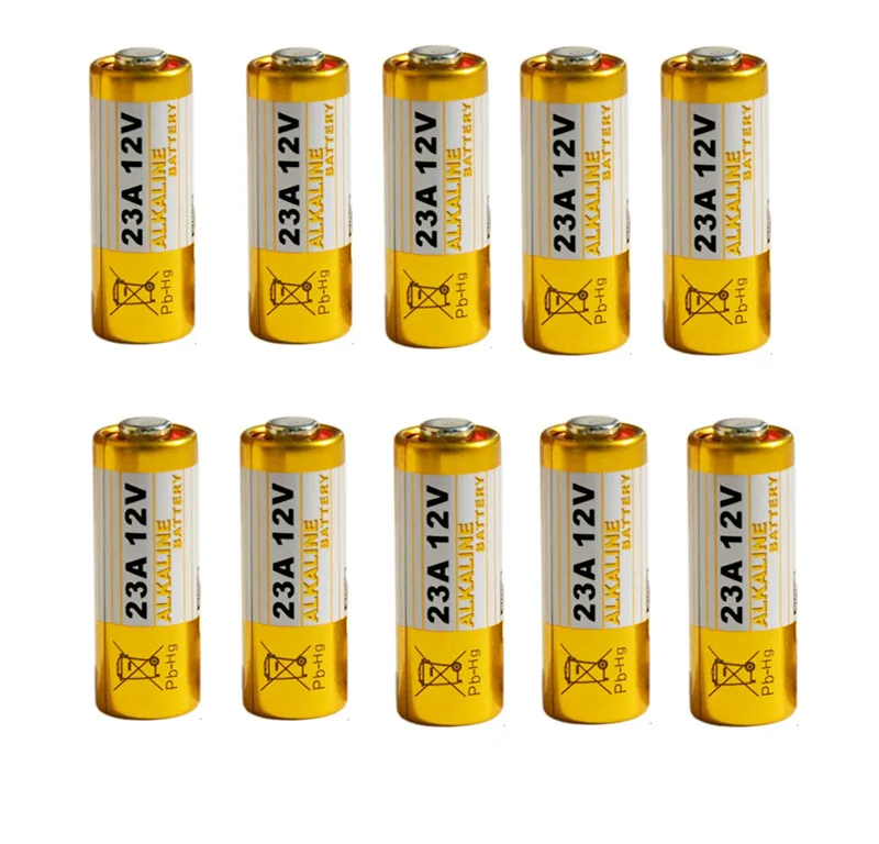 

10PCS 23A 12V dry alkaline battery 23AE 21/23 A23 23GA MN21 for doorbell,car alarm,walkman,car remote control etc