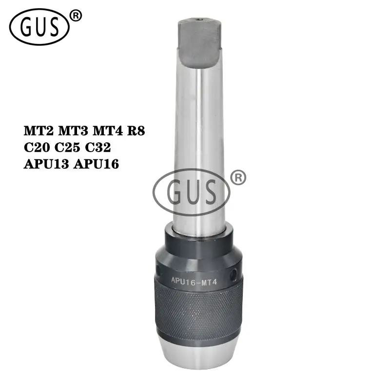 

Free shipping MT2 MT3 MT4 R8 C20 C25 C32 Morse taper CNC lathe tool holder APU13 APU16 integrated self-tightening drill chuck