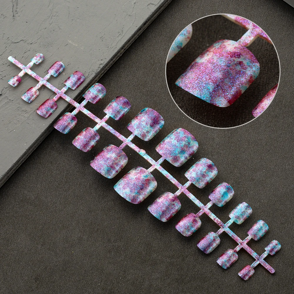 Накладные ногти для ногтей 1 шт. разноцветные с мерцающим блеском накладные