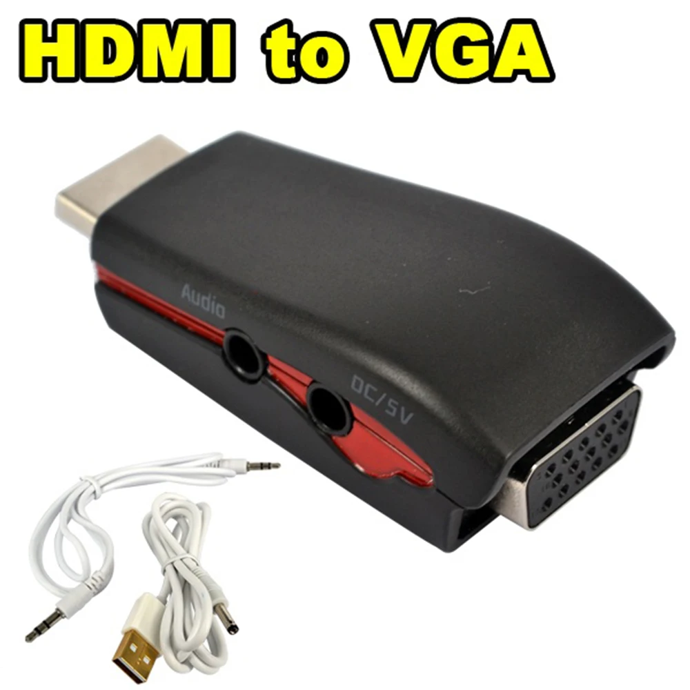 Адаптер HDMI совместимый с VGA переходник штырь гнездо для XBOX 360 PS2 ноутбука HDTV DVD 1080P