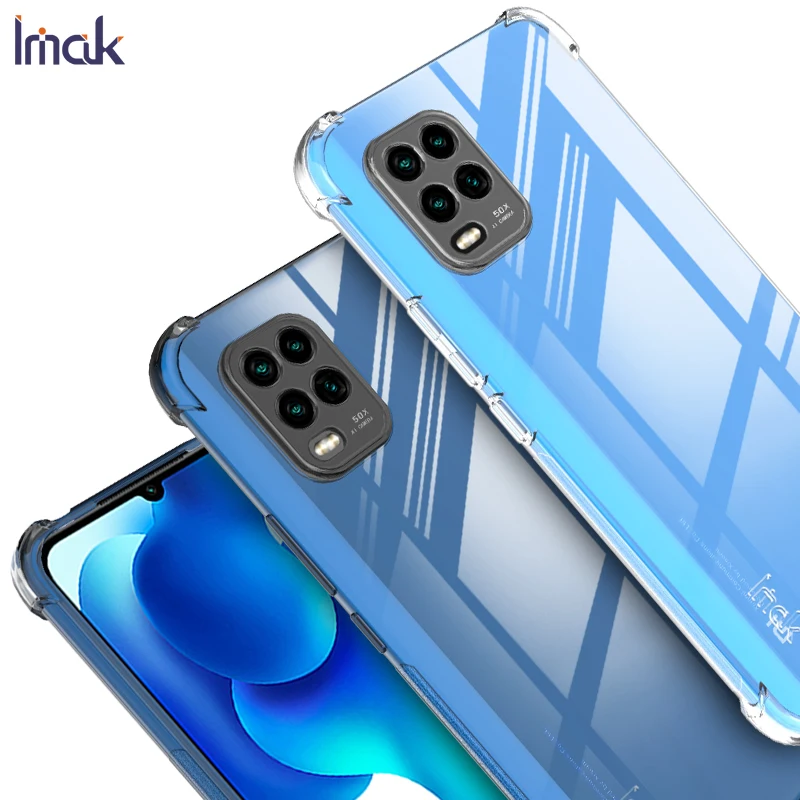 

Imak TPU Frosted Soft Silicone Shockproof Airbag Case for Xiaomi 10 Lite 5G Case Matte Black Back Cover Case