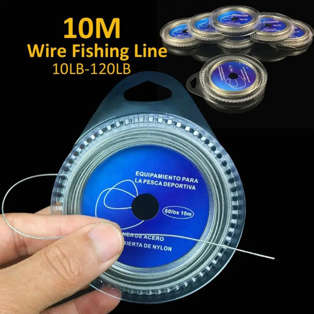 35% Discounts Hot! 10M 7 Strands Braid 10LB-120LB Stainless Steel Wire Super Strong Fishing Line