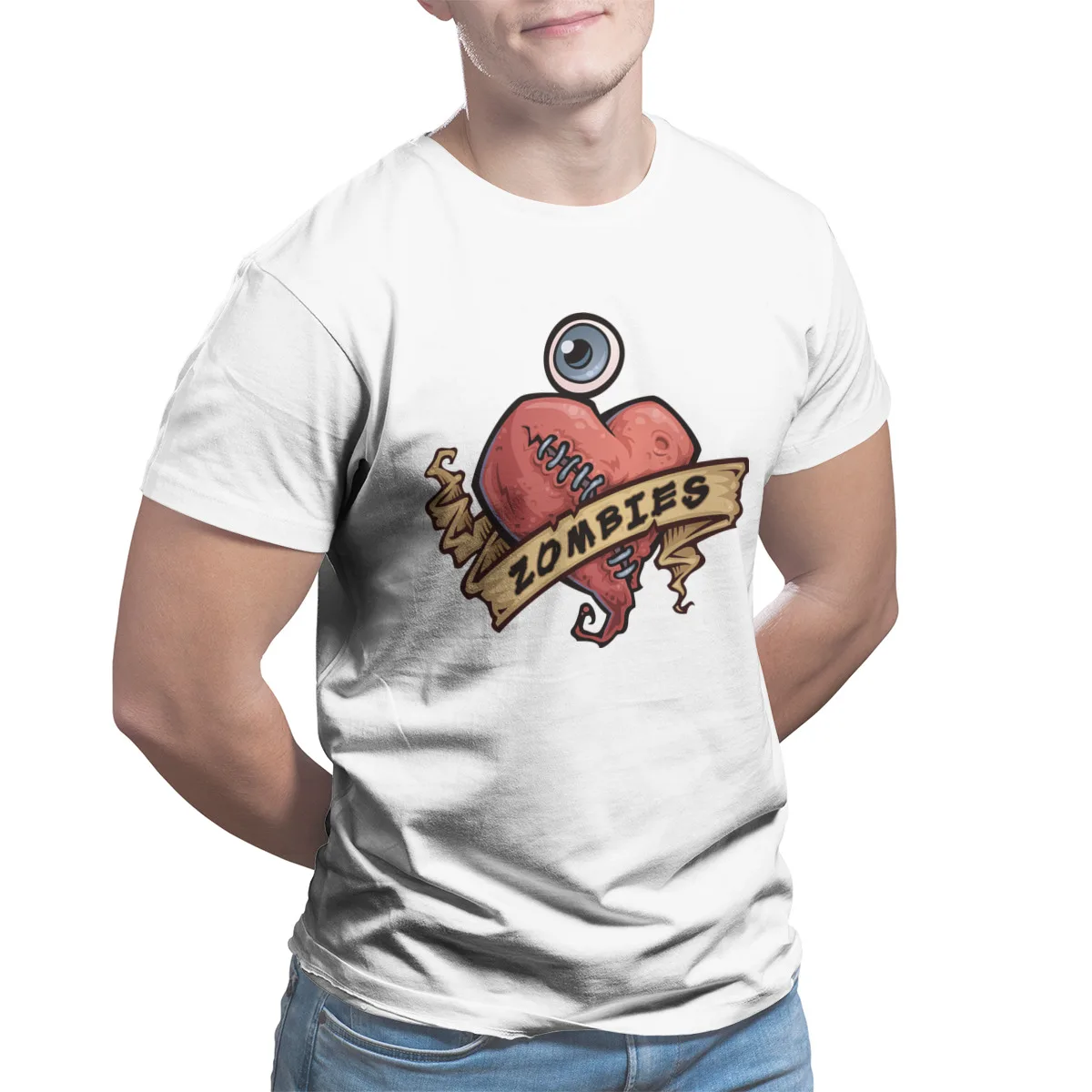 

I Love Zombies Men's T-shirt Essentials Vintage Cute Cosplay 4XL 5XL 6XL Men Clothing 24729