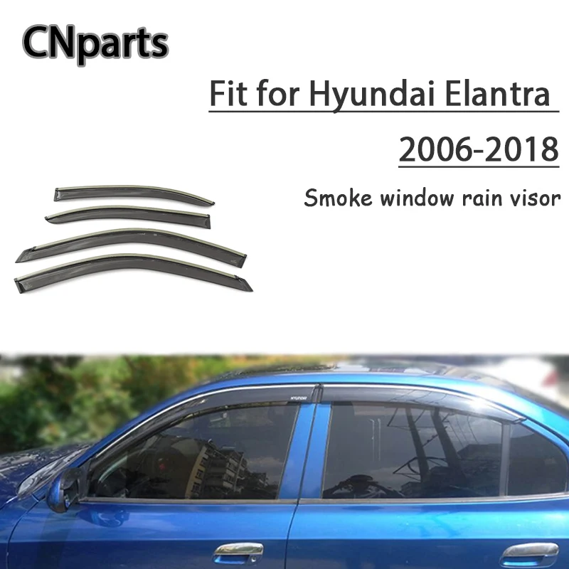 

Auto Parts 4pcs ABS For Hyundai Elantra 2006-2018 Car Smoke Window Visor Keep Fresh Air convection Accessories