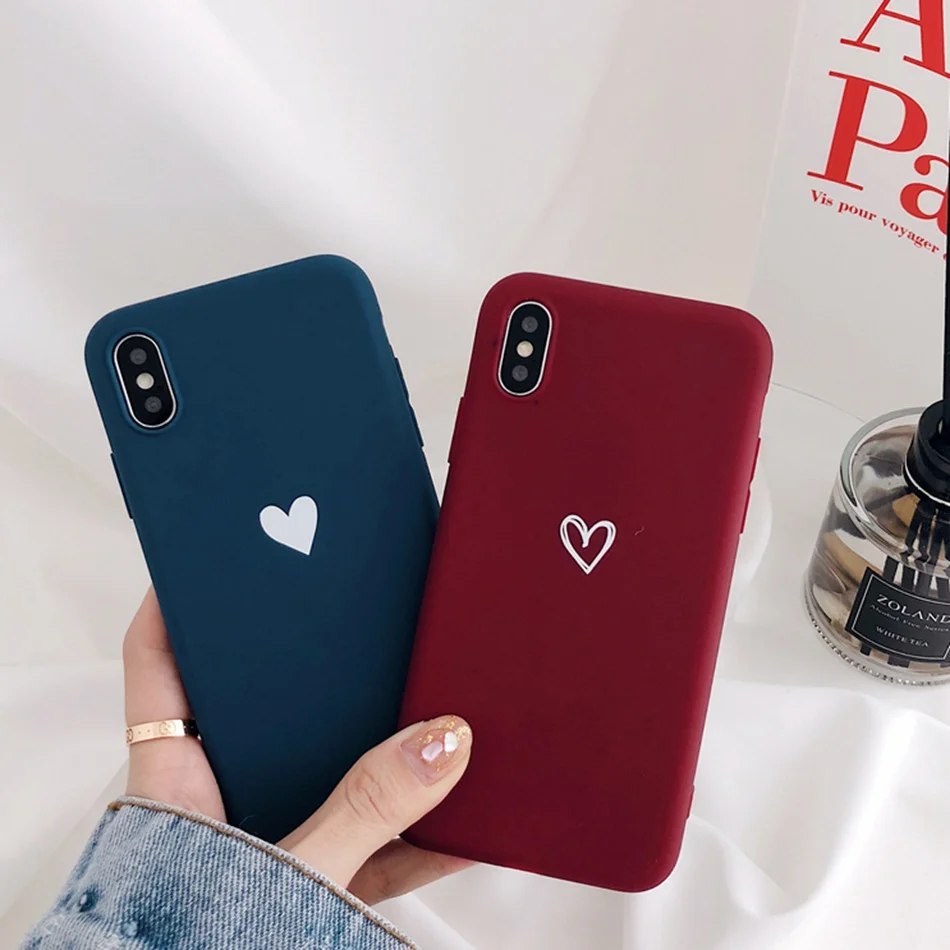 For OPPO F9 F5 Case Love Heart Print Back Cover A3S A5 R17 R15 Pro A83 A59 A37 A39 Retro Lovely Matte Soft TPU Cases |