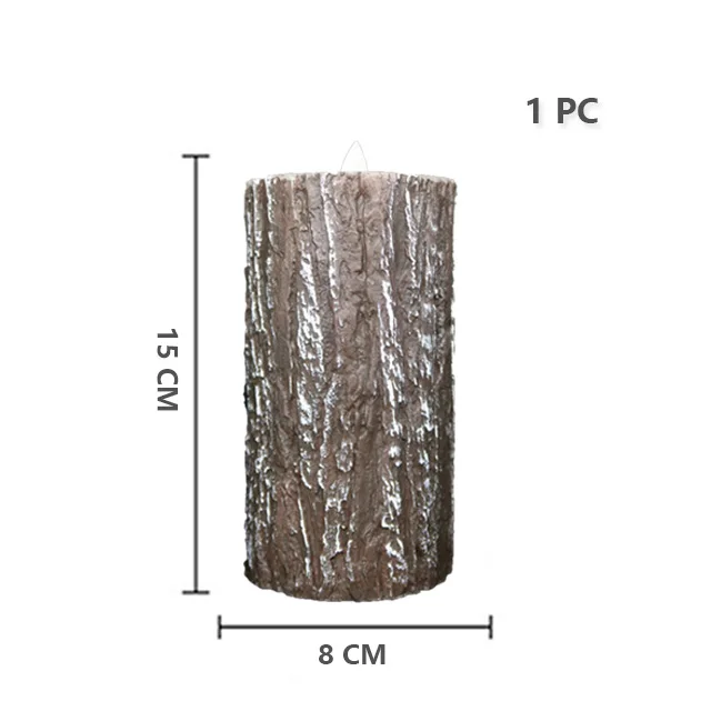 Size 85 x 150mm Беспламенная Электронная свеча сосновый ночник в форме парафин СВЕТОДИОДНЫЙ свеча восковая свеча для вечерние рождественские украшения для дома и свадьбы - Цвет: Size 85 x 150mm
