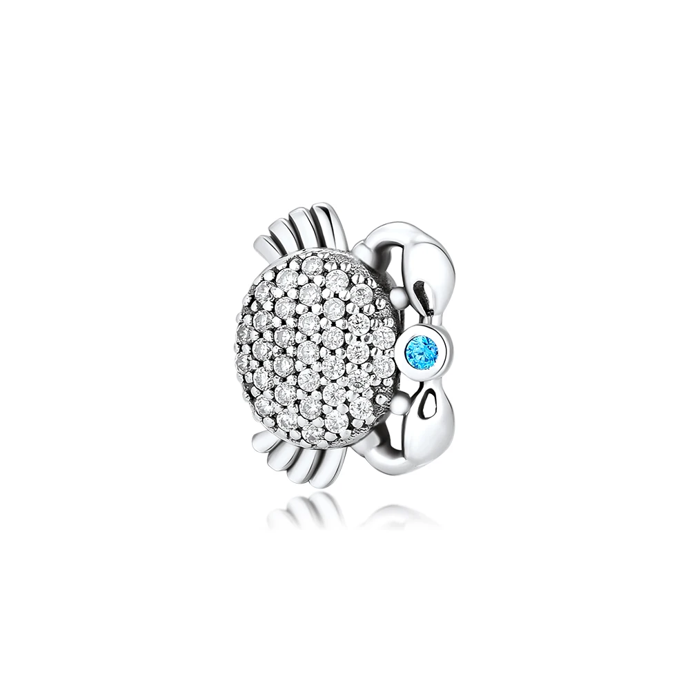 CKK сверкающий морской Краб амулеты подходит для браслета Pandora Argent серебряные