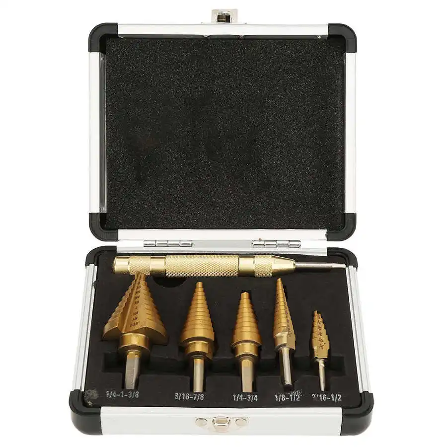 Ступенчатое сверло 6 шт. ступенчатое из быстрорежущей стали конусное