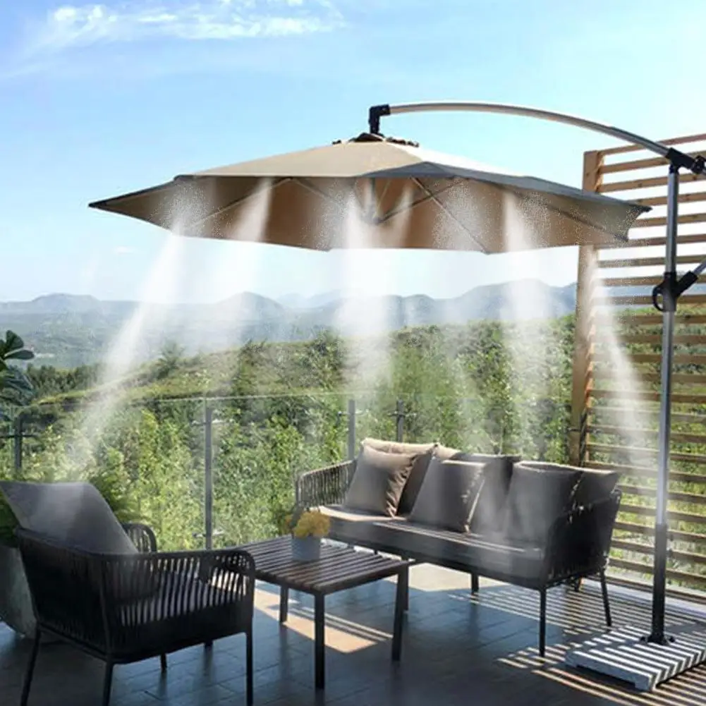 

Missing Cooling System With Copper Metal Mist Nozzle And Connector Watering Automatic Distribution System Lawn Irrigator Kit