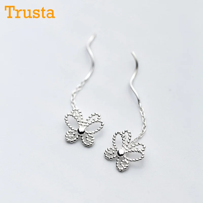 Trusta Fashion 2019 100% 925 пробы маленькая бабочка 3 5 см связанные дропшиппинг девушки