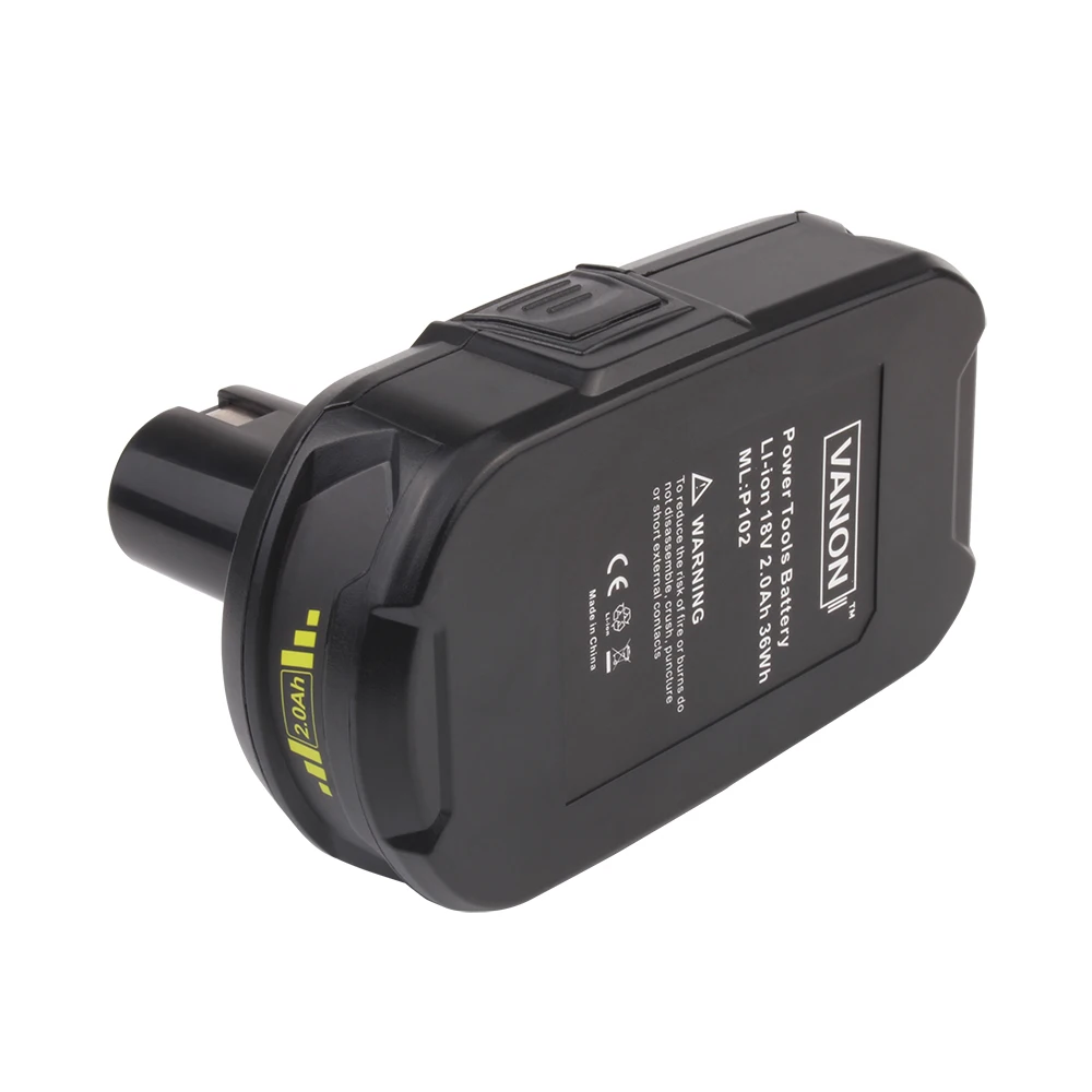 VANON для Ryobi 18V 2000mAh перезаряжаемые электроинструменты литий ионная аккумуляторная