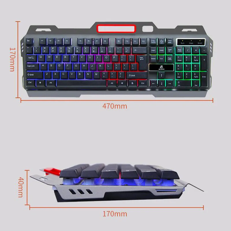 

Wired Gaming Mechanical Keyboard Feeling Waterproof Portable Backlit 109 Key For Computer Game Laptop Business Office Keyboards