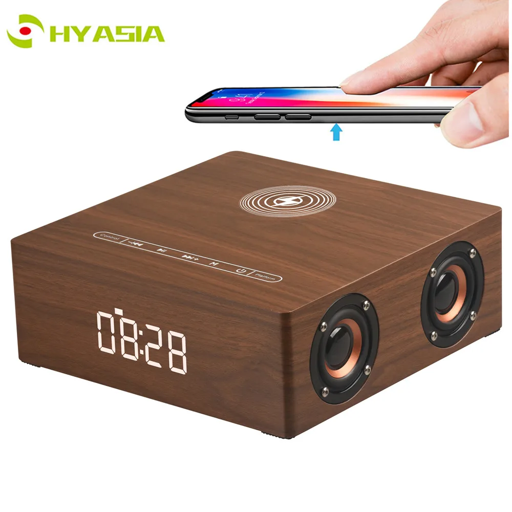 HYASIA Bluetooth колонка с будильником многофункциональное Беспроводное зарядное