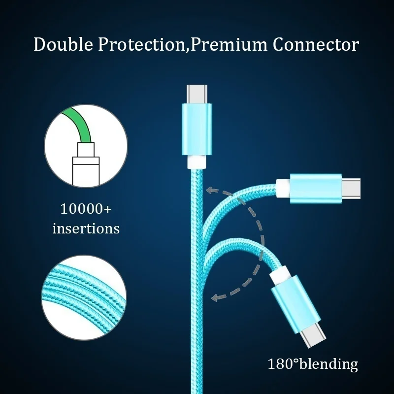 Usb-кабель с портом типа C телефон зарядное устройство кабель для Samsung S20 S10 A51 A9