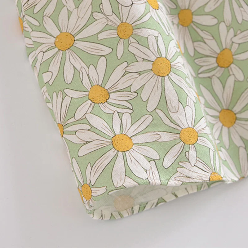 

Feminine a floral line impression dressed as summer vintage short sleeve mini dress square collar ladies dressed in summer