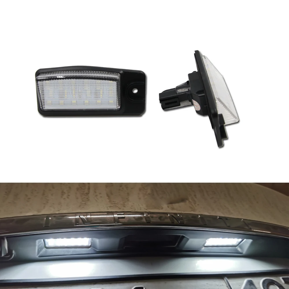

2x LED License Number Plate Light For Nissan T32 For INFINITI FX35 FX50 09-13 For Infiniti Q45 02-06