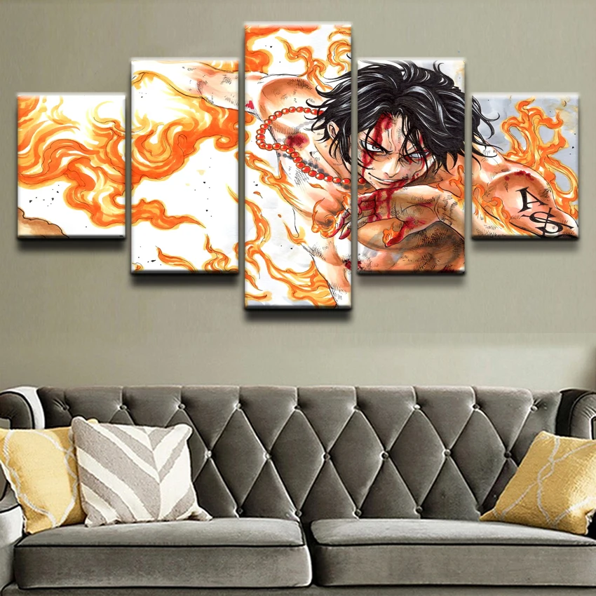 Настенные художественные плакаты холст 5 шт. цельный персонаж анимационные