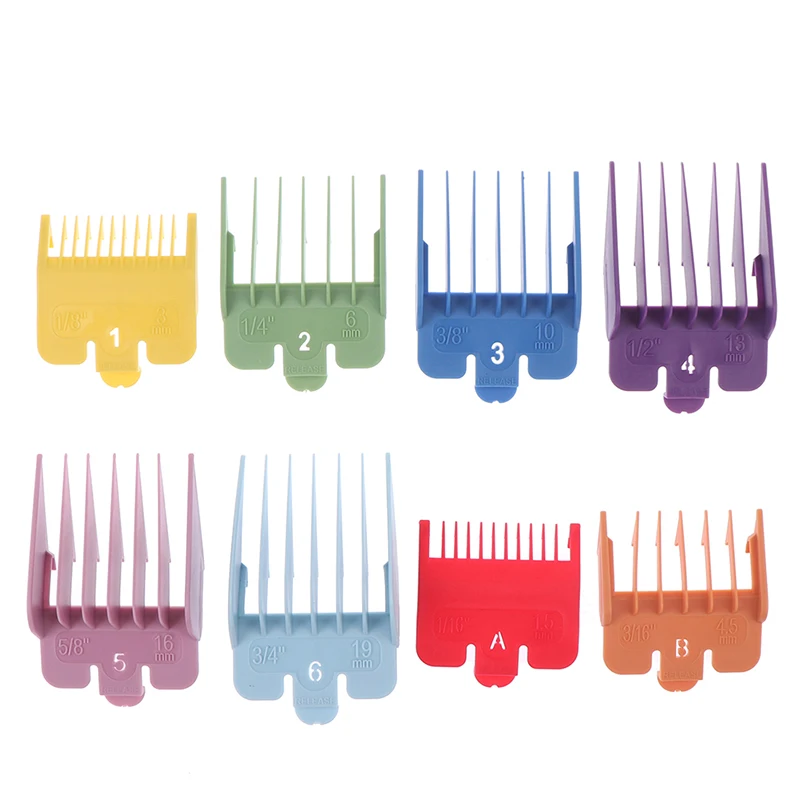 

8PS Universal Hair Clipper Limit Comb Guide With Clip Attachment Size Barber Replacement