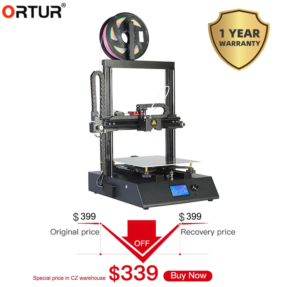 Большой 3D принтер ORTUR V1 с открытым исходным кодом высокоточный