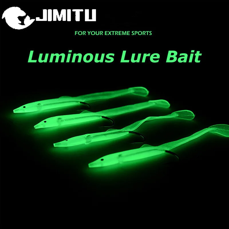 

JUMITU 10PCS Swing Bait Easy Shiner Jig Swimbait Artificial Monochrome Silicone Soft Bait Carp Perch Bait