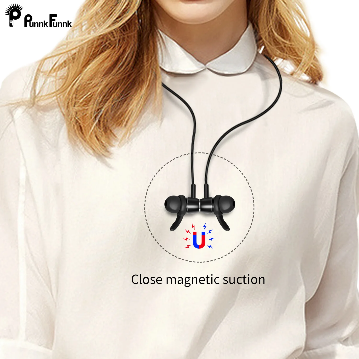 PunnkFunnk Bluetooth наушники беспроводные наушники Bluetooth 5,0 MP3 плеер Matel Magentic 3D стерео наушники с микрофоном