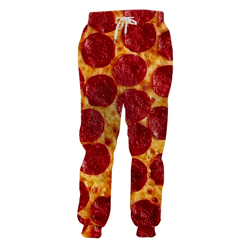 

Jogger Pants Men New Long Loose 3D Casual Pants Printed Red Pizza Hip Hop Big Size Clothes Male Autumn Sweatpants Homme