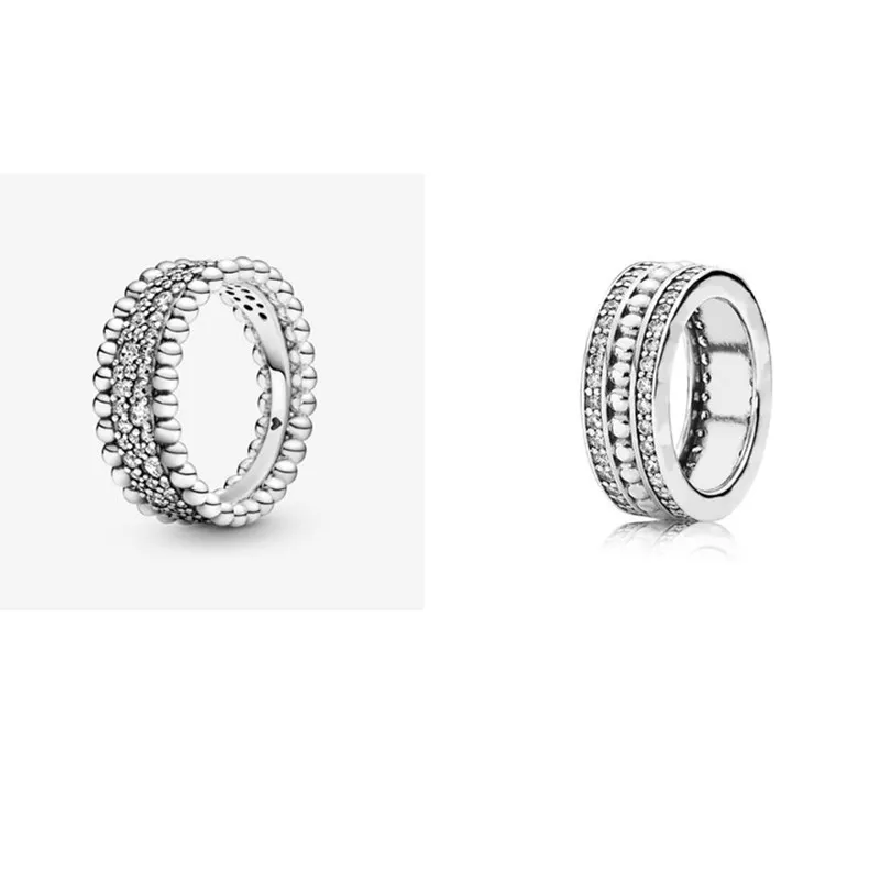 

Женское кольцо pandora из серебра 925 пробы, со сверкающей короной и кристаллом, ювелирное изделие для свадебной вечеринки