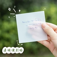 yoofun 50sheetspack transparent sticky notes decoration student study memo pads office school supplies ins clear memo
