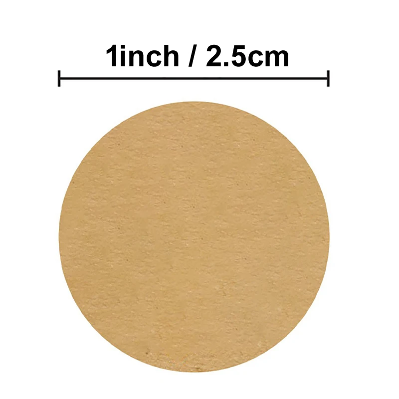 Винтаж чистая крафт бумага этикетка круг ручной работы запечатывания Стикеры
