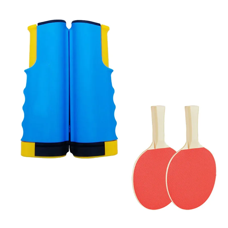 

Retractable Table Tennis Set Ping Pong Net With Table Tennis Paddles Instant Retractable Rack Accessory Racket Clip-On Clamp