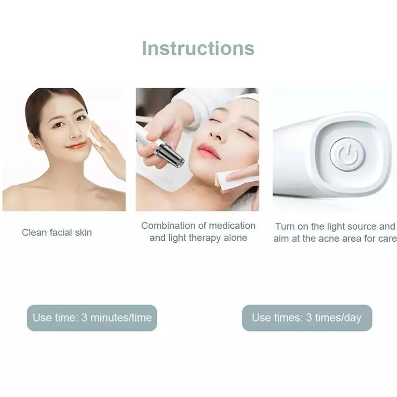 

Red And Blue Light Treatment Electronic Acne Removing And Pen Acne Acne Care Scars Z6O6