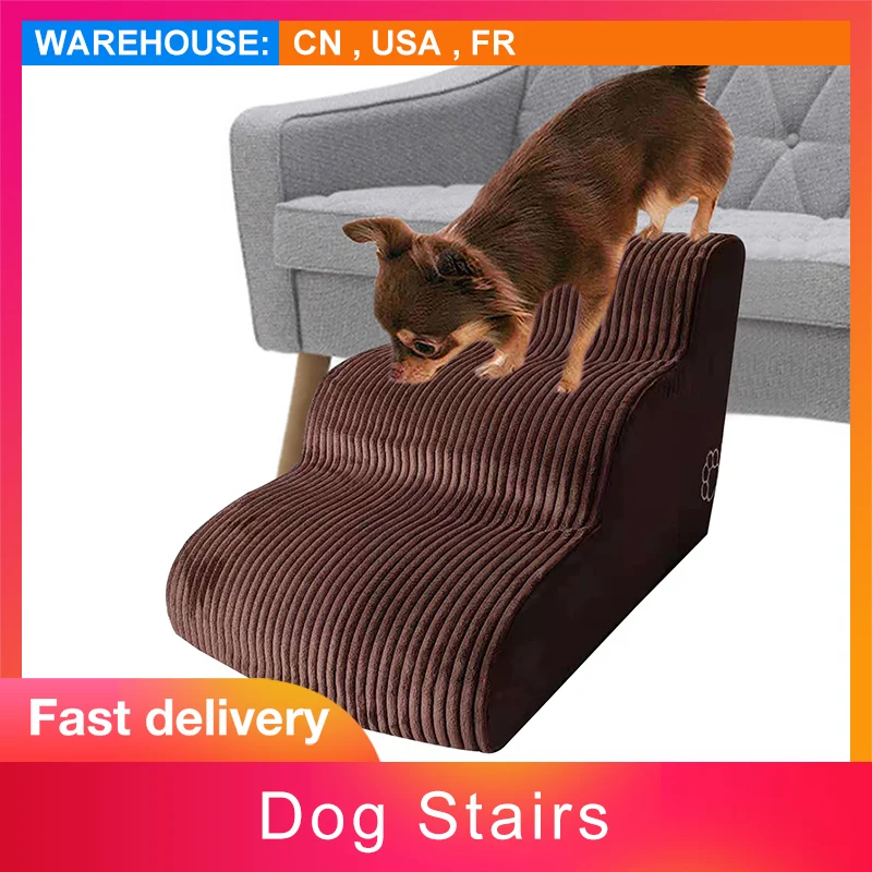 

New Dog House Pet 2/3 Steps For Small Dog Anti-slip Cat Dog Ramp Pet Ramp Ladder Removable Dogs Stairs Casa De Perro Accessories