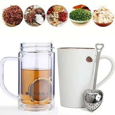 Травяные листья Infuser nb 99 S0537 из нержавеющей стали в форме сердца с фильтром для