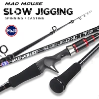 madmouse slow jigging rod japan fuji parts 1 9m 12kgs lure weight 60 150g pe0 8 2 5 boat rod spinningcasting ocean fishing rod