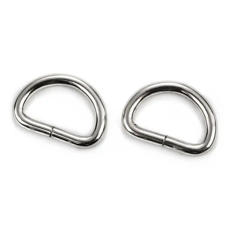 

10pcs/Lot Metal D Ring Buckle Hand Bag Purse Strap Belt Dog Collar Chain Clasp DIY Needlework Heavy Duty Strong Thickness