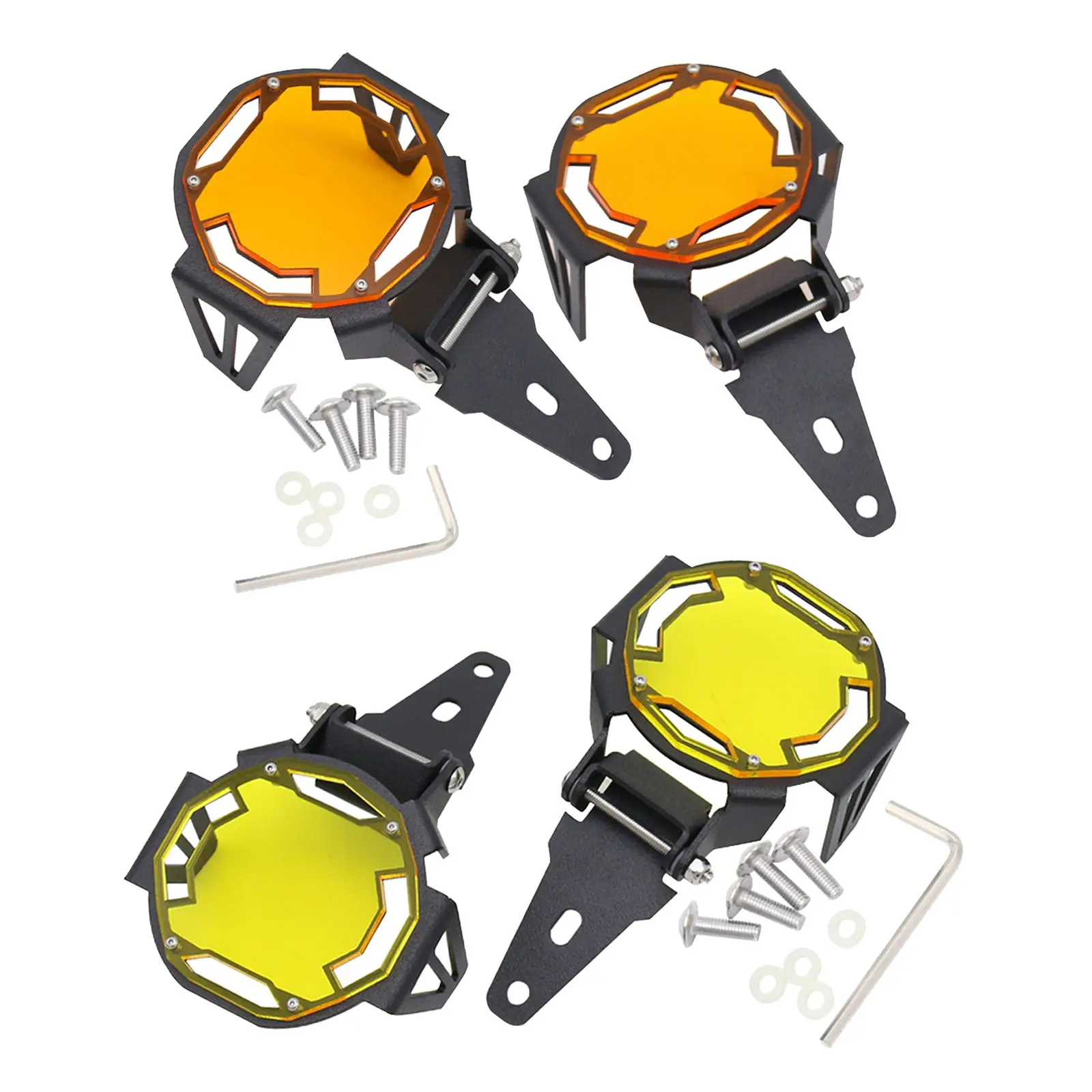 

2x Motorcycles Motorbike Aluminum Flipable Fog Light Protector Guard Lamp Cover for BMW R1200GS F800GS F750GS