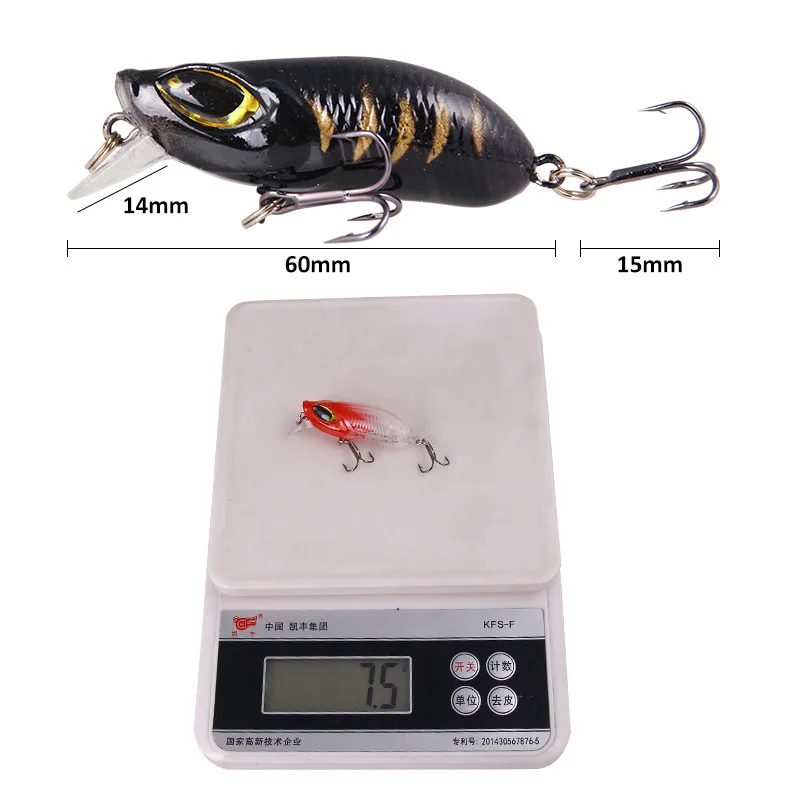 

Mino Crankbait Fishing Lure Floating Water Hard Bait Weight7.5g Whopper Trolling Bionics Articulos De Pesca For Carp Fish Tackle