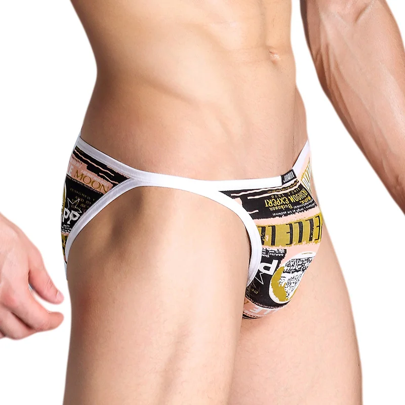 Men's Underwear Briefs Sexy Leopard Print Panties Bamboo Soft Breathable Briefs For Man