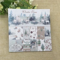 24 sheets 6x6winter time paper scrapbooking paper pack handmade craft paper craft background pad